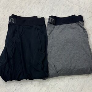 2-Pair Bundle Saxx Sleepwalker Men’s Pants Black & Gray Size Small Like New Two